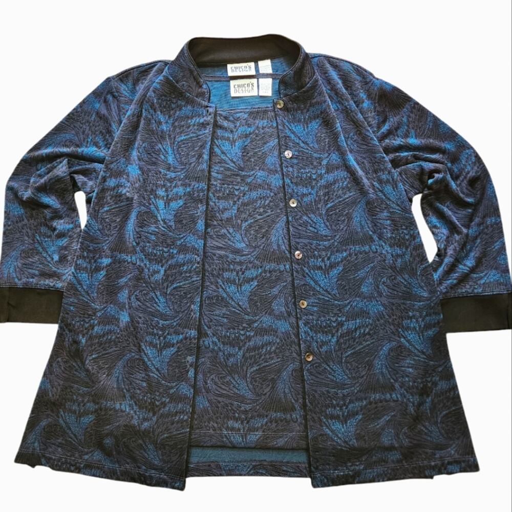 Chico's Design jacket and shell set peacock size L 12